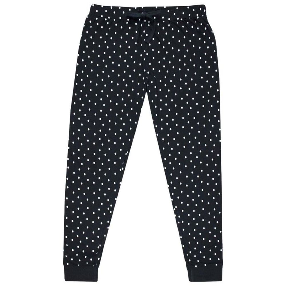 Unisex Adult Dotted Lounge Pants / Black